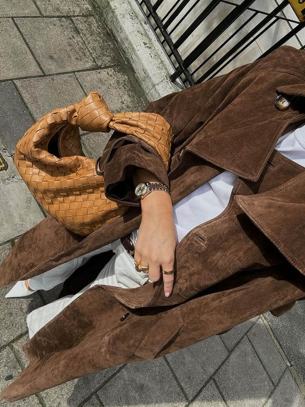 Witkaé™ | Płaszcz Trench z Zamszu